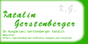 katalin gerstenberger business card